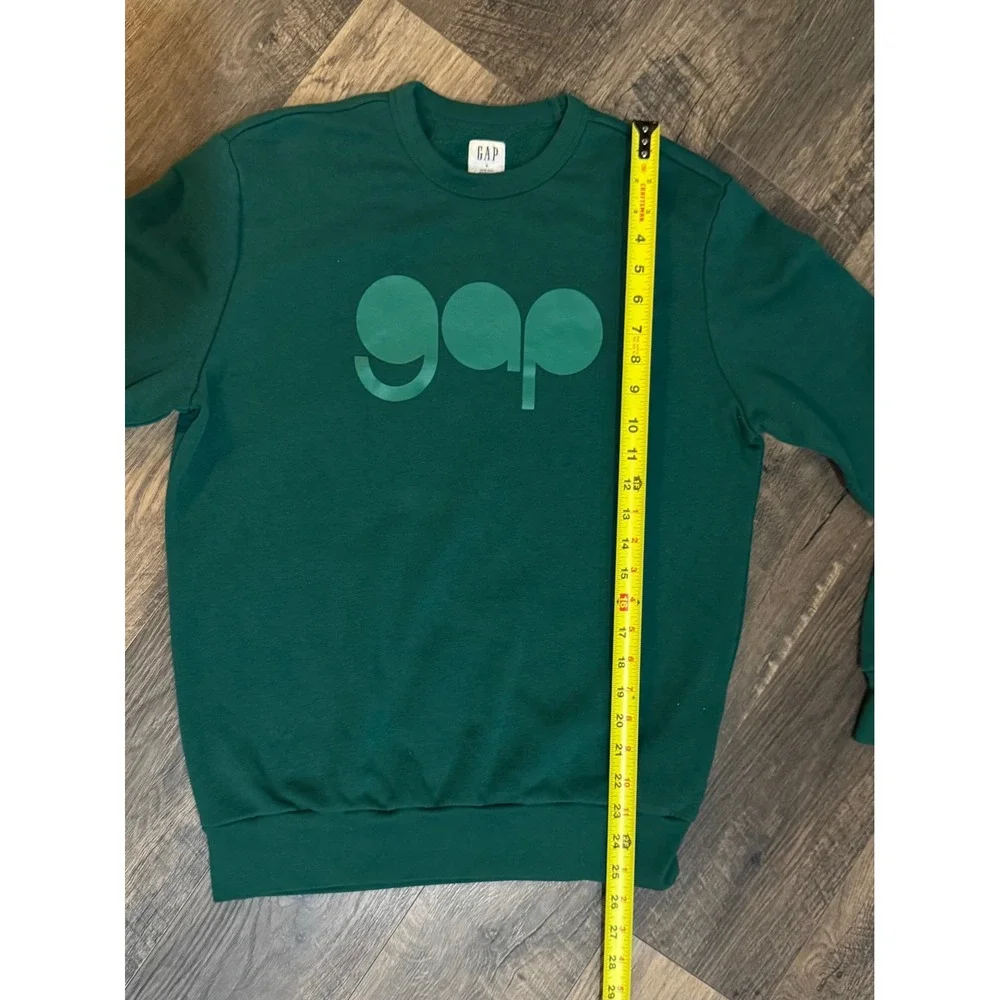 GAP Crewneck Sweatshirt Pullover Green Logo Graphic Comfy Casual Size S‎
